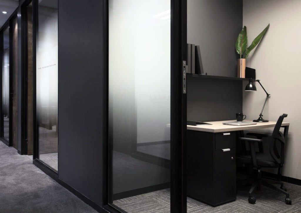 A private office desk at The Business Exchange